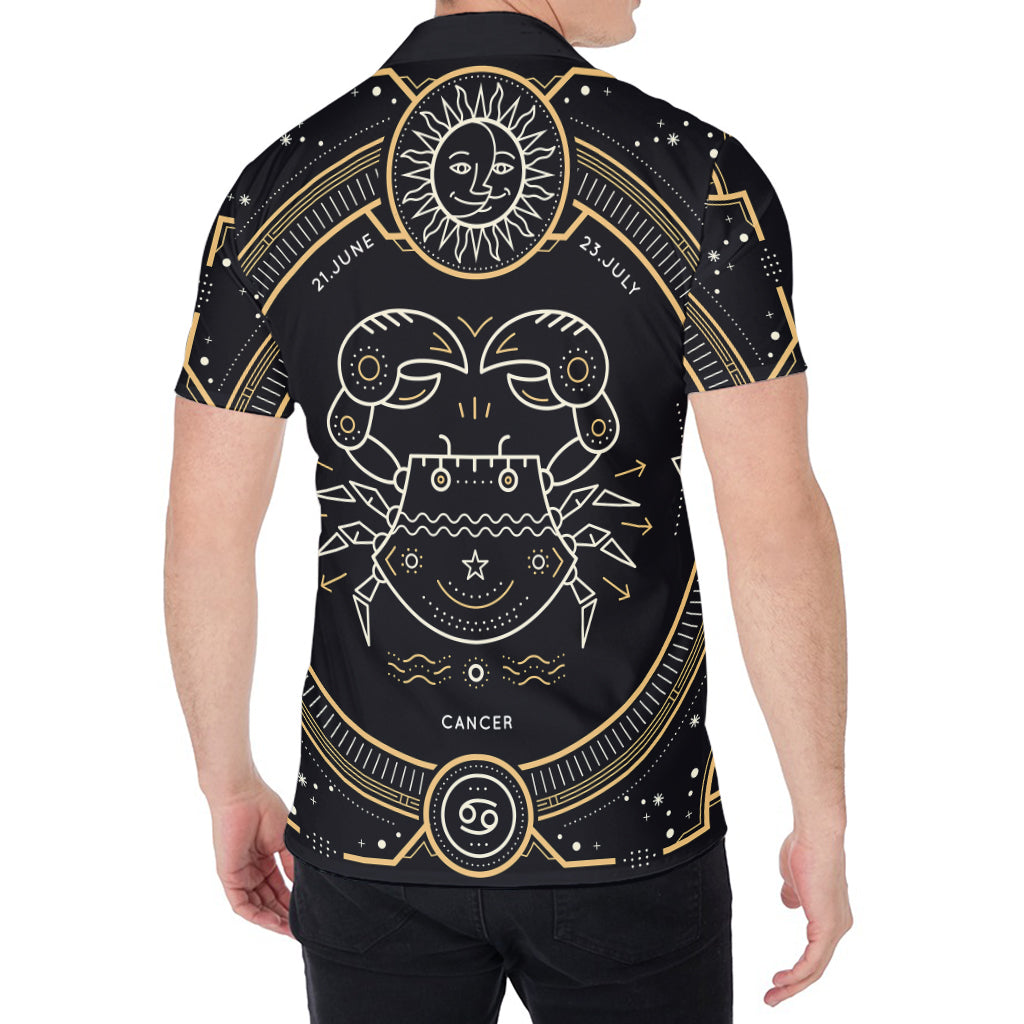 Vintage Cancer Zodiac Sign Print Men's Shirt