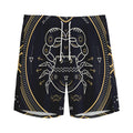 Vintage Cancer Zodiac Sign Print Men's Athletic Shorts