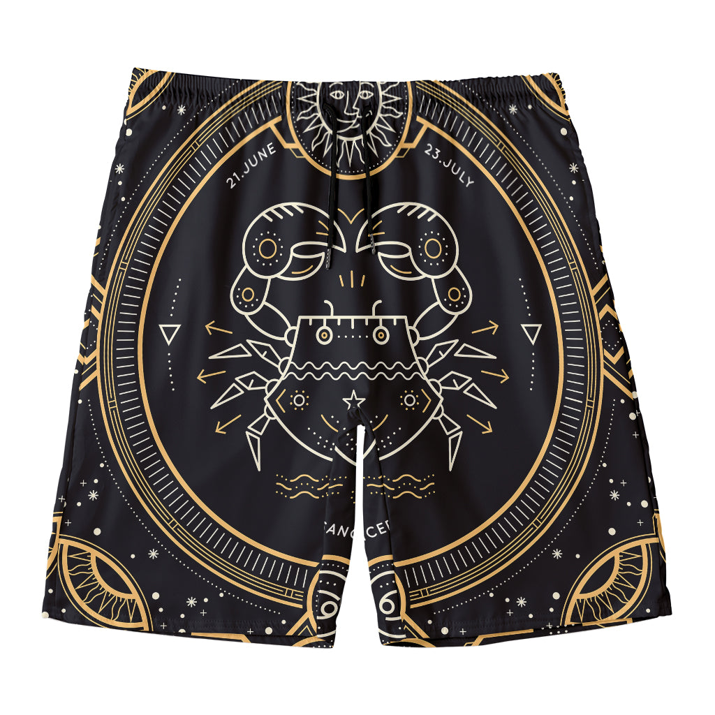 Vintage Cancer Zodiac Sign Print Men's Swim Trunks