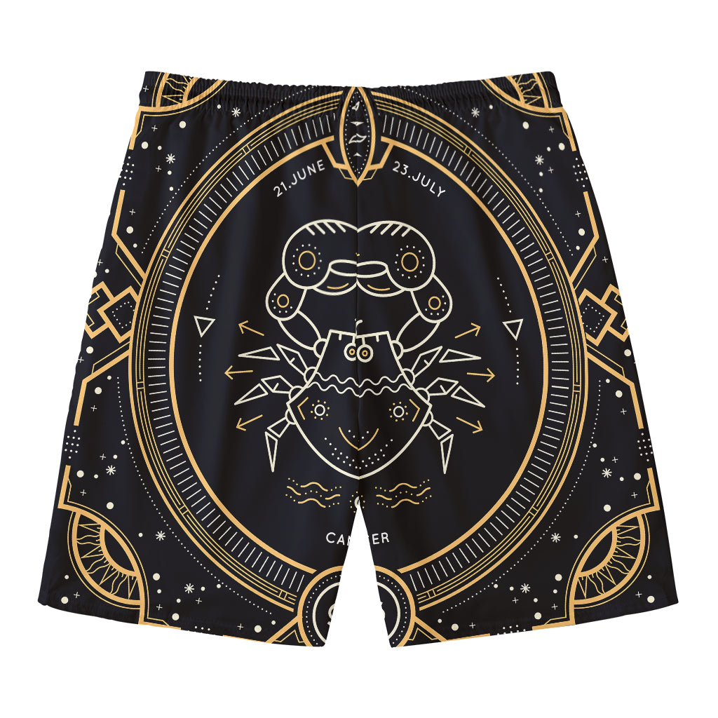 Vintage Cancer Zodiac Sign Print Men's Swim Trunks