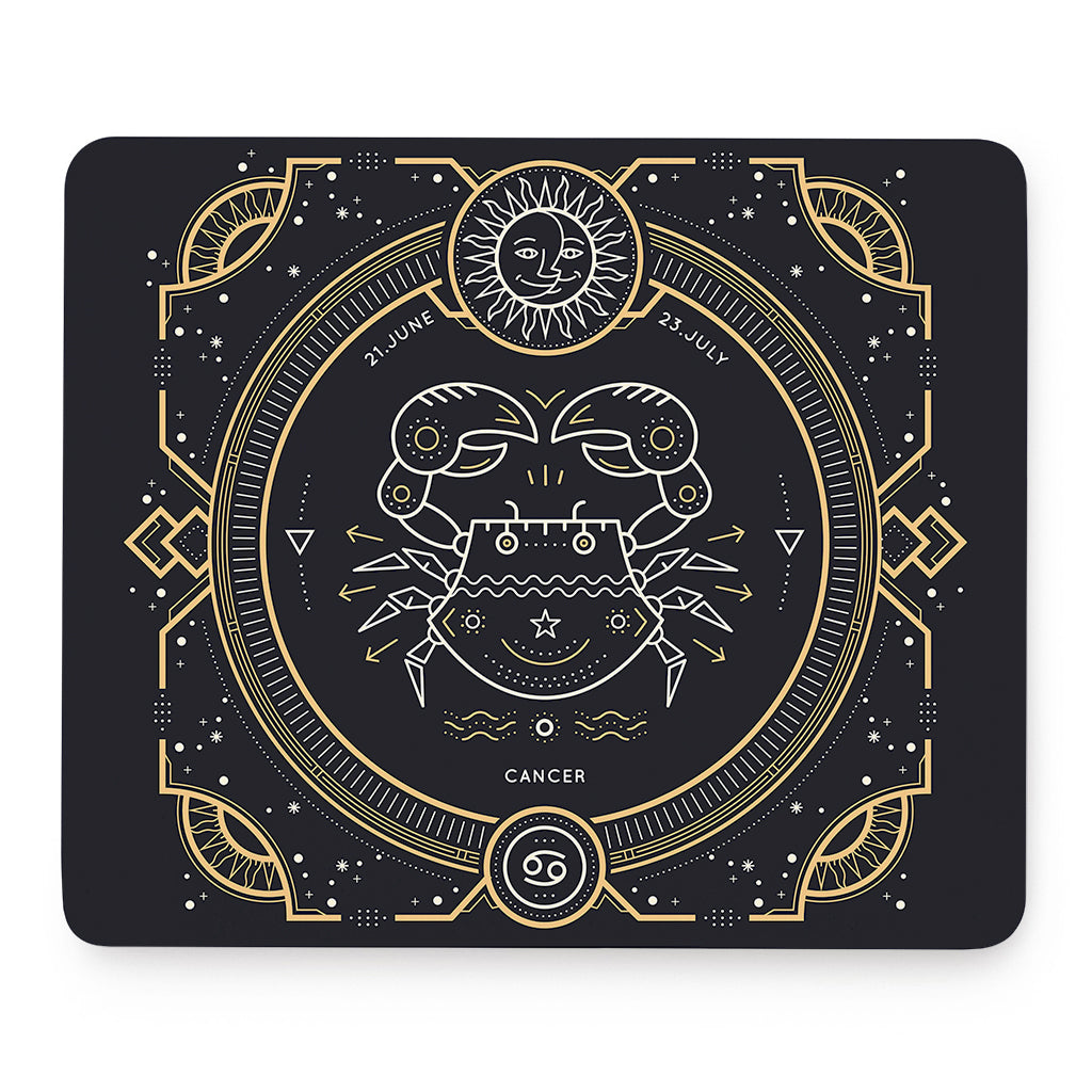 Vintage Cancer Zodiac Sign Print Mouse Pad