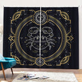 Vintage Cancer Zodiac Sign Print Pencil Pleat Curtains
