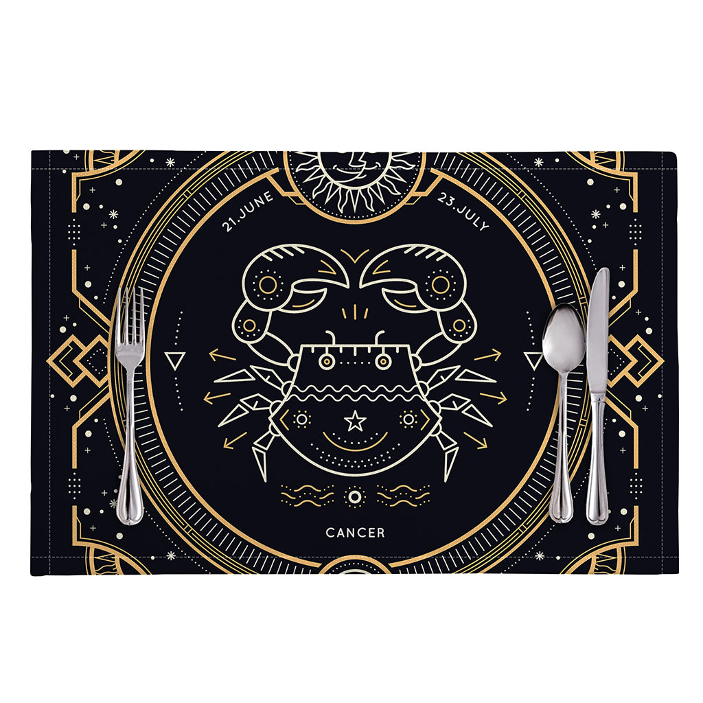 Vintage Cancer Zodiac Sign Print Placemat