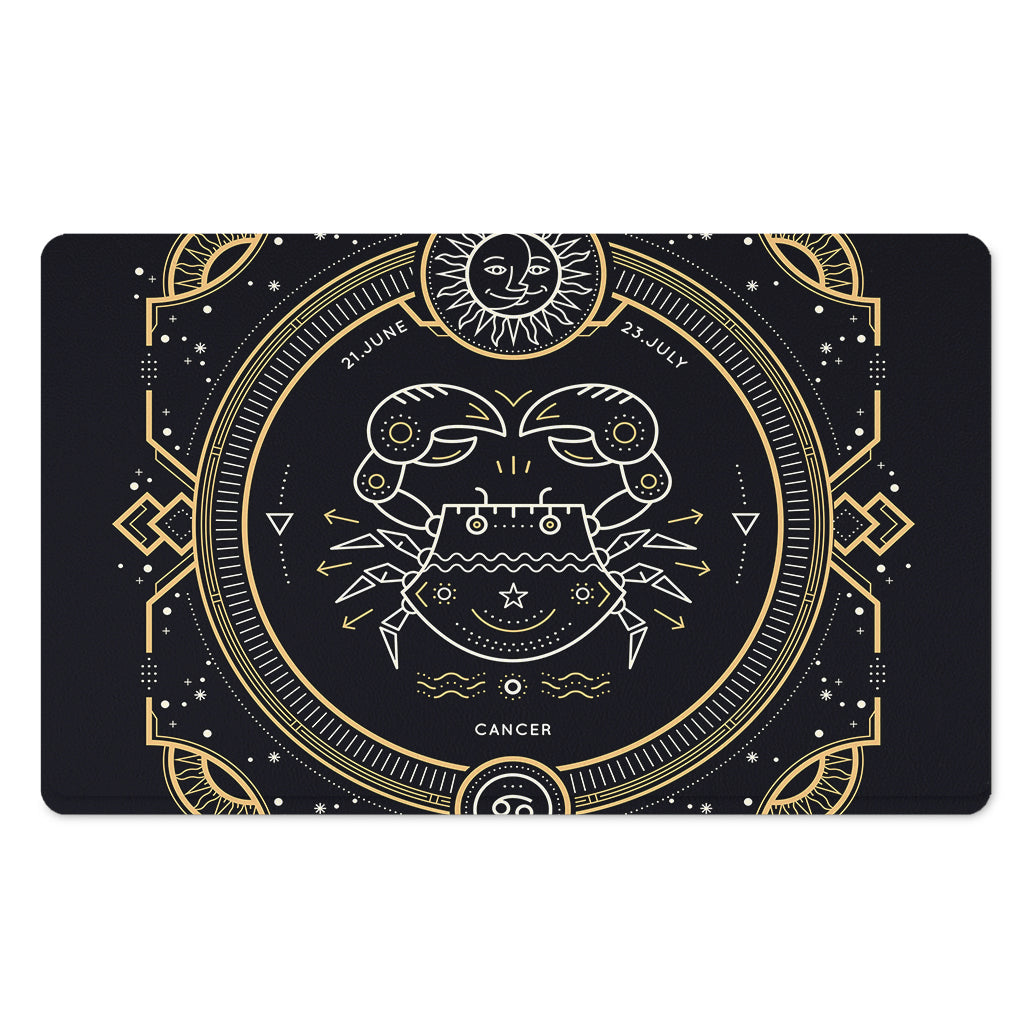 Vintage Cancer Zodiac Sign Print Polyester Doormat