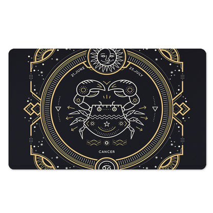 Vintage Cancer Zodiac Sign Print Polyester Doormat