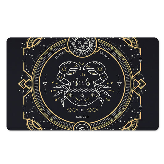 Vintage Cancer Zodiac Sign Print Polyester Doormat