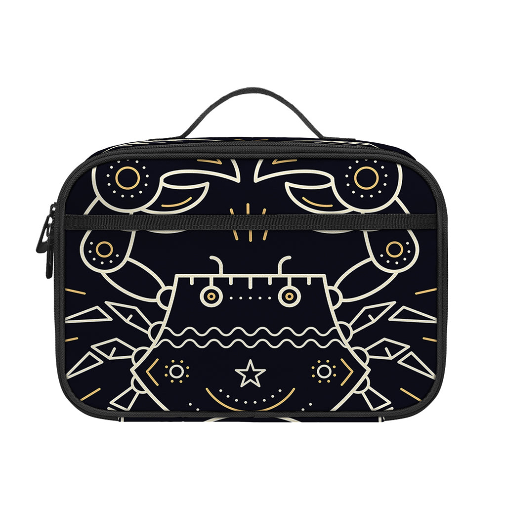 Vintage Cancer Zodiac Sign Print Portable Lunch Bag