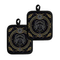 Vintage Cancer Zodiac Sign Print Pot Holders