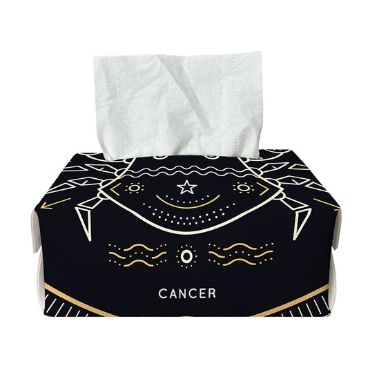 Vintage Cancer Zodiac Sign Print Rectangle Tissue Box Cover