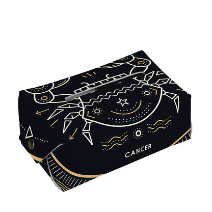 Vintage Cancer Zodiac Sign Print Rectangle Tissue Box Cover
