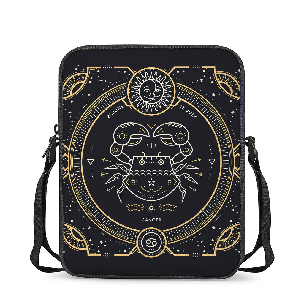 Vintage Cancer Zodiac Sign Print Rectangular Crossbody Bag