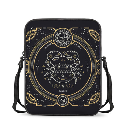 Vintage Cancer Zodiac Sign Print Rectangular Crossbody Bag
