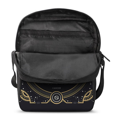 Vintage Cancer Zodiac Sign Print Rectangular Crossbody Bag