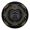 Vintage Cancer Zodiac Sign Print Round Blanket