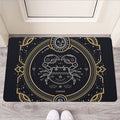 Vintage Cancer Zodiac Sign Print Rubber Doormat