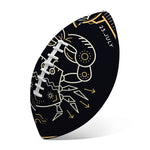 Vintage Cancer Zodiac Sign Print Rugby Ball