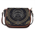 Vintage Cancer Zodiac Sign Print Saddle Bag