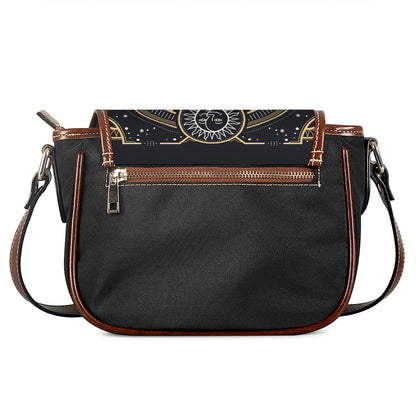 Vintage Cancer Zodiac Sign Print Saddle Bag