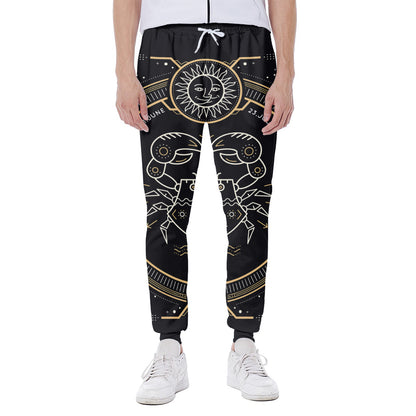 Vintage Cancer Zodiac Sign Print Scuba Joggers
