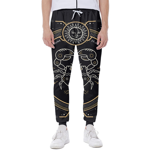 Vintage Cancer Zodiac Sign Print Scuba Joggers