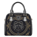 Vintage Cancer Zodiac Sign Print Shoulder Handbag