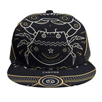 Vintage Cancer Zodiac Sign Print Snapback Cap