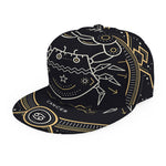 Vintage Cancer Zodiac Sign Print Snapback Cap