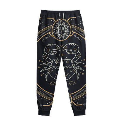 Vintage Cancer Zodiac Sign Print Sweatpants