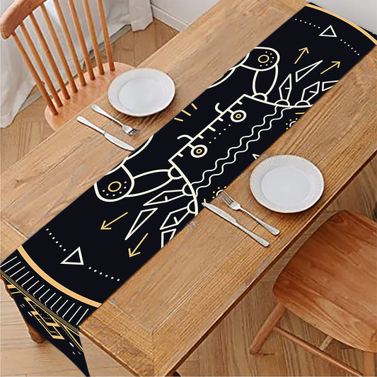 Vintage Cancer Zodiac Sign Print Table Runner