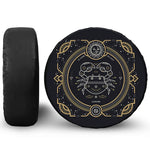 Vintage Cancer Zodiac Sign Print Tire Cover