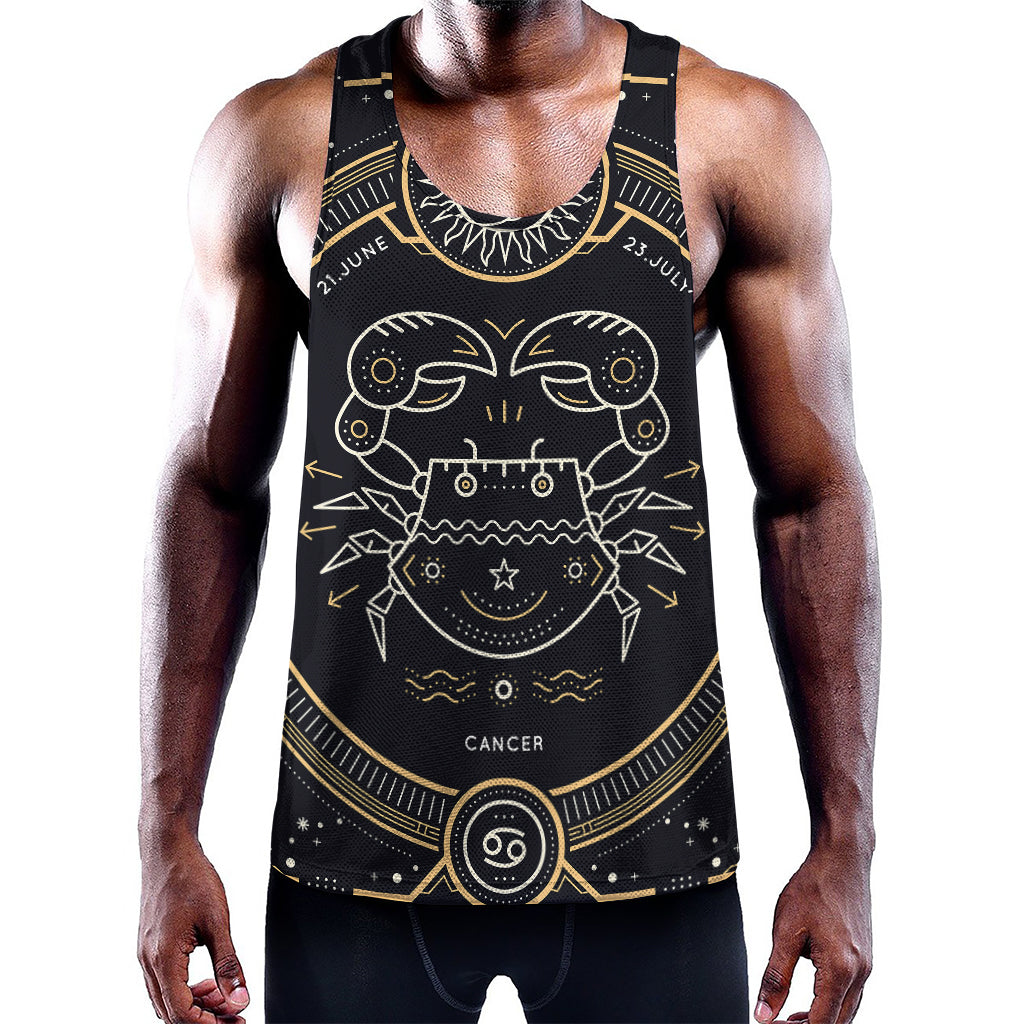 Vintage Cancer Zodiac Sign Print Training Tank Top