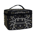 Vintage Cancer Zodiac Sign Print Travel Makeup Bag