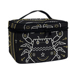 Vintage Cancer Zodiac Sign Print Travel Makeup Bag