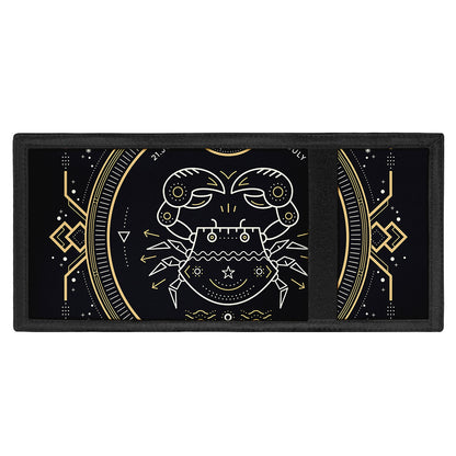 Vintage Cancer Zodiac Sign Print Trifold Wallet