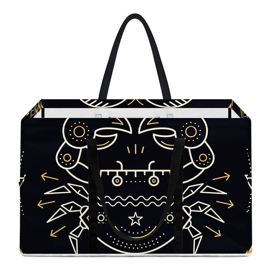 Vintage Cancer Zodiac Sign Print Utility Tote Bag