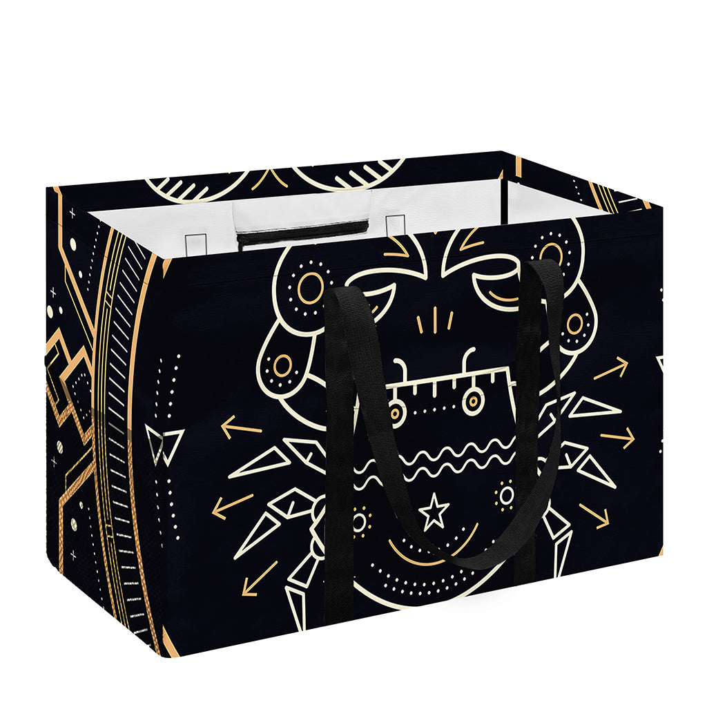 Vintage Cancer Zodiac Sign Print Utility Tote Bag