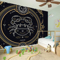 Vintage Cancer Zodiac Sign Print Wall Sticker