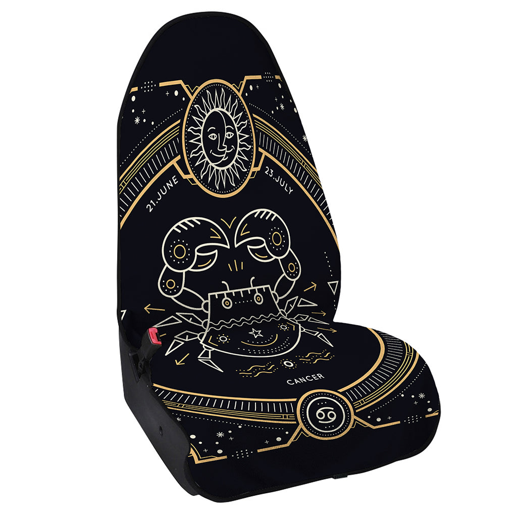 Vintage Cancer Zodiac Sign Print Waterproof Car Seat Cover