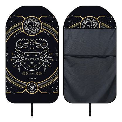 Vintage Cancer Zodiac Sign Print Waterproof Car Seat Cover