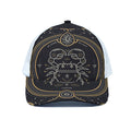 Vintage Cancer Zodiac Sign Print White Mesh Trucker Hat