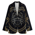 Vintage Cancer Zodiac Sign Print Women's Blazer