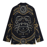 Vintage Cancer Zodiac Sign Print Women's Blazer