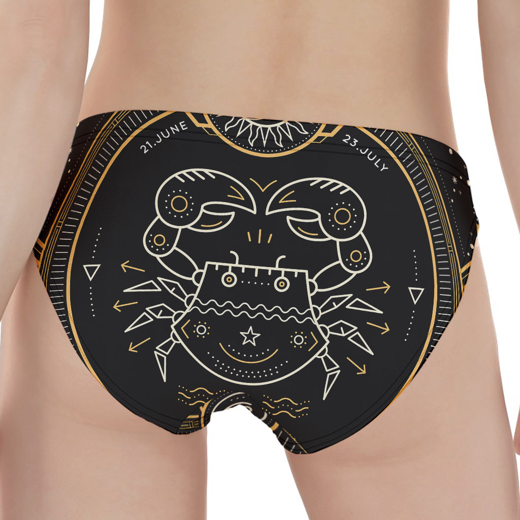 Vintage Cancer Zodiac Sign Print Women's Panties
