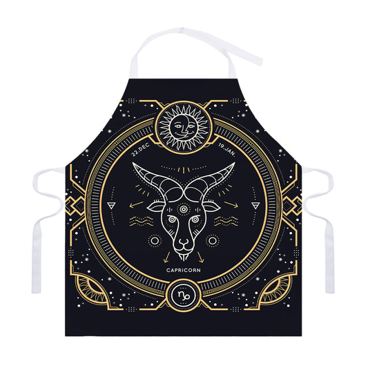Vintage Capricorn Zodiac Sign Print Adjustable Apron