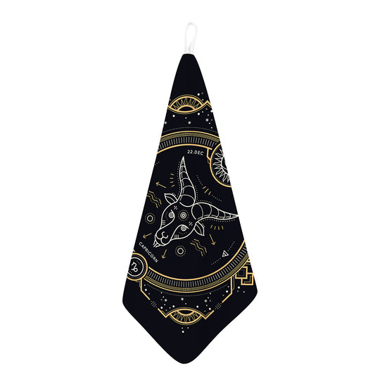 Vintage Capricorn Zodiac Sign Print Hand Towel