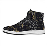 Vintage Capricorn Zodiac Sign Print High Top Leather Sneakers