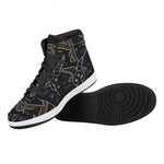 Vintage Capricorn Zodiac Sign Print High Top Leather Sneakers
