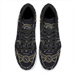 Vintage Capricorn Zodiac Sign Print High Top Leather Sneakers