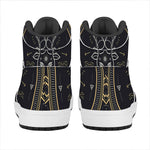 Vintage Capricorn Zodiac Sign Print High Top Leather Sneakers