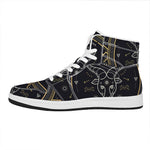 Vintage Capricorn Zodiac Sign Print High Top Leather Sneakers